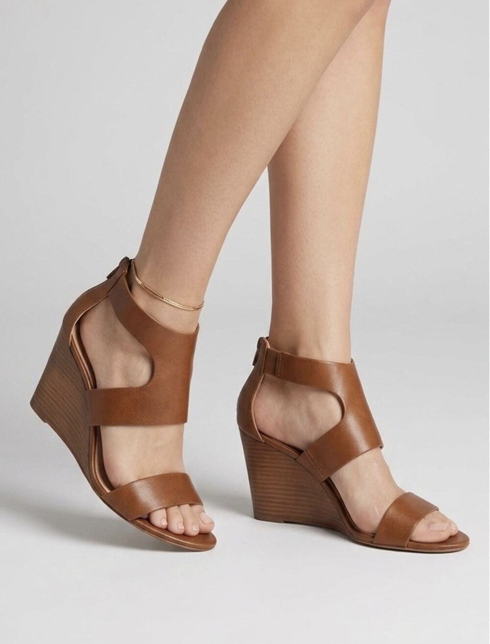 Louise et Cie Rozza Wedge Sandals Brown Women’s Size 10M /40 Casual Chic Stylish